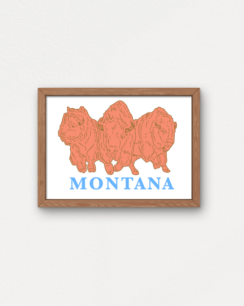 "Bison Power" Small Poster