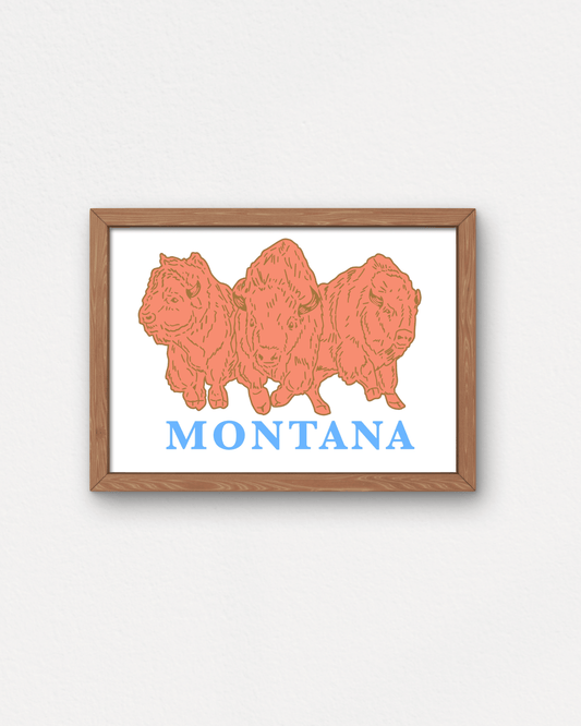 "Bison Power" Small Poster