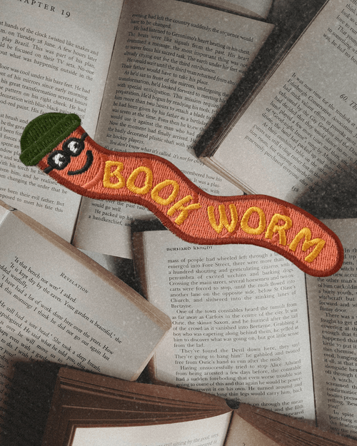 Book Worm Embroidered Bookmark