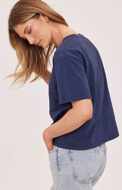 Navy Brigitte Short Sleeve T-Shirt