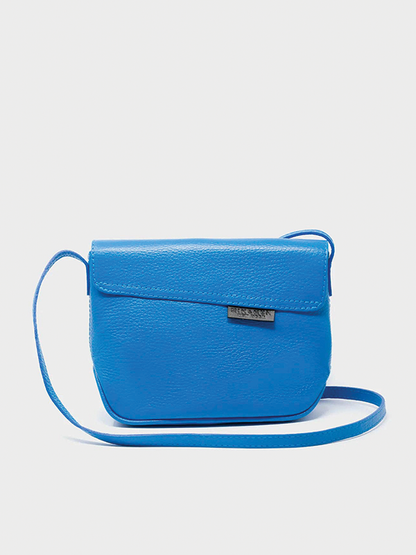 Bruno Mini Crossbody Leather Bag: All Over Eyes (Ibiza Blue)