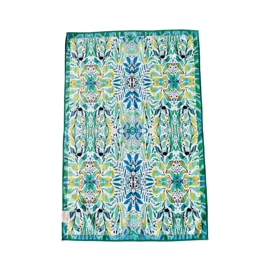 Double Sided Amina Sea Glass Tea Towel