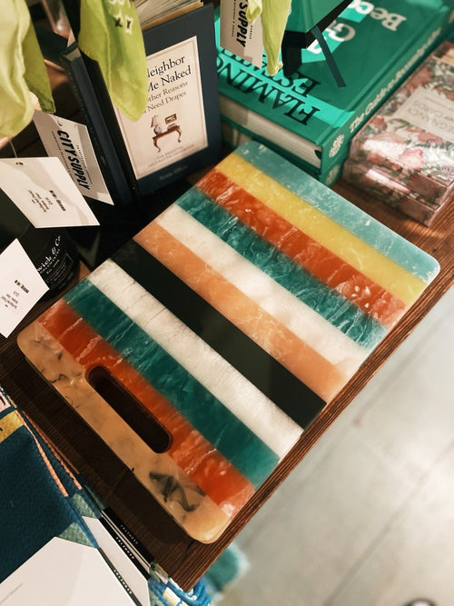 Striped Resin Serving Board