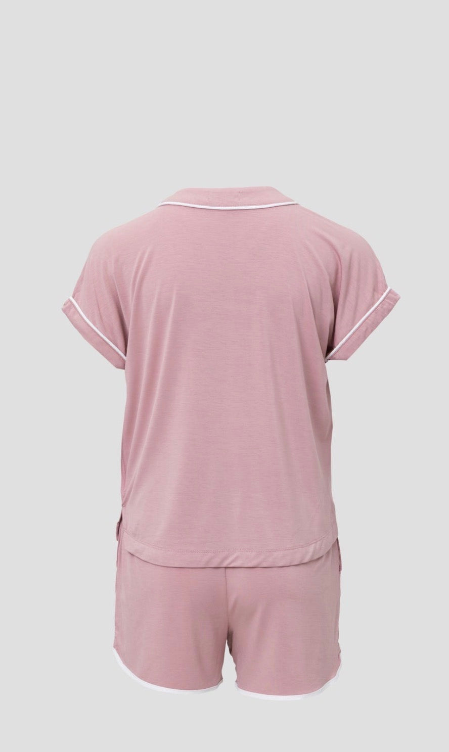 Malibu Collection Soft Jersey Piped PJ Set