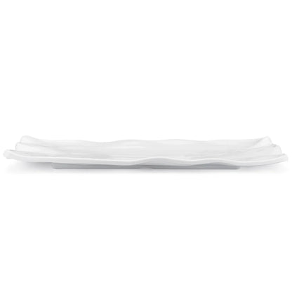 Ruffle White Melamine Sandwich Platter