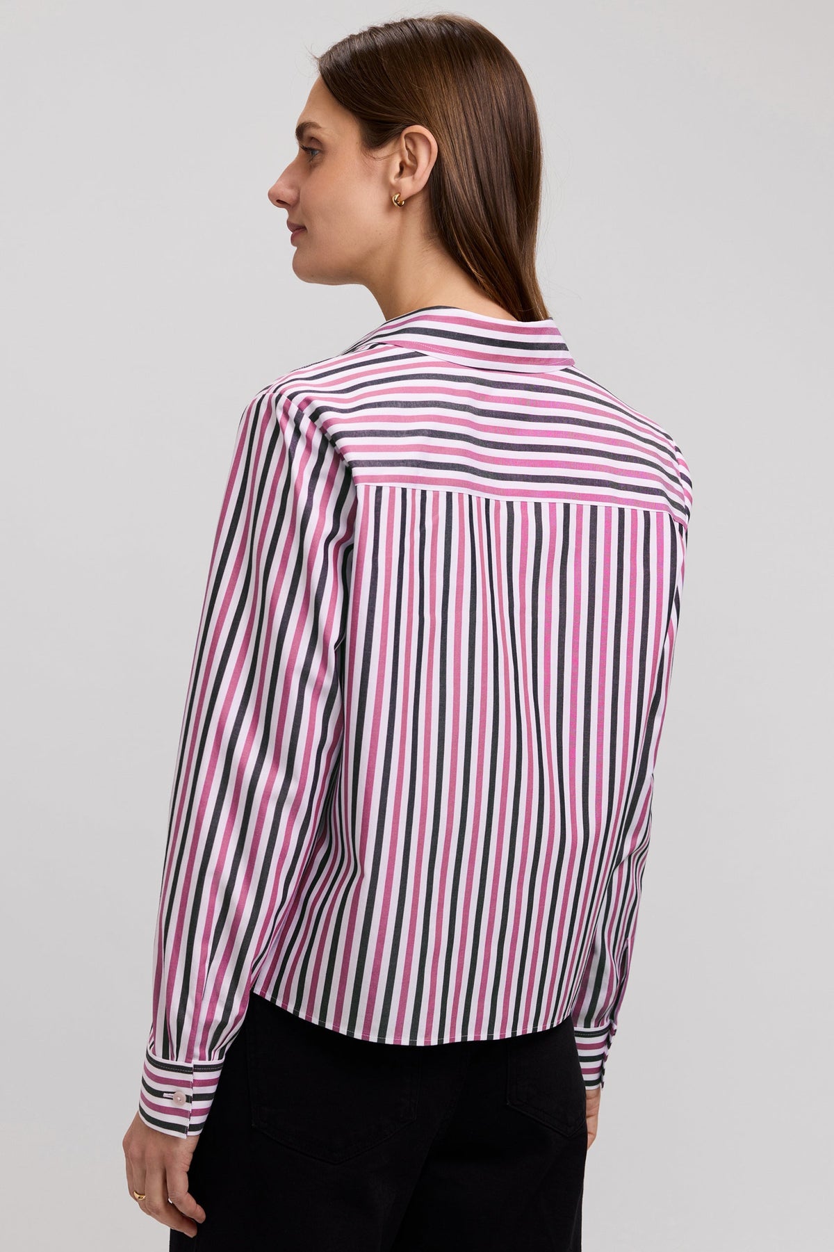 Jodie No Iron Pinpoint Stripe Long Sleeve Shirt