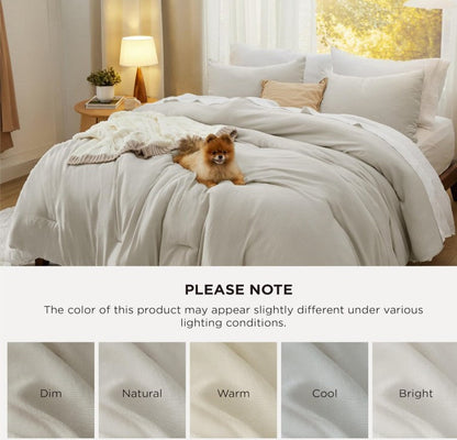 California King Comforter Set – Ultra Soft Prewashed Bedding, Lightweight All-Season Comforter & Pillowcases, Luxury Modern Bed Set (104”x96”)