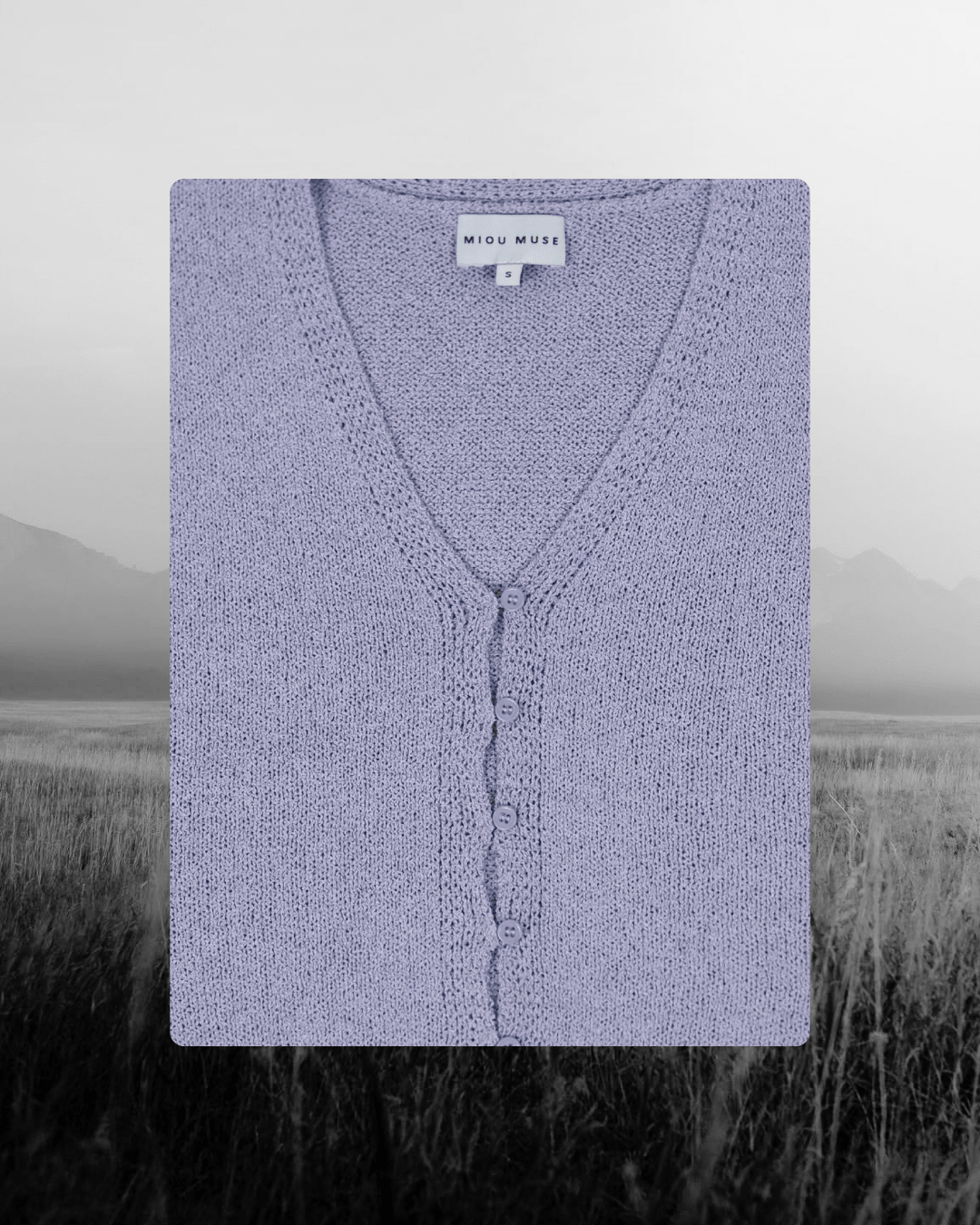 Cap Sleeve Button Front Top - Lilac