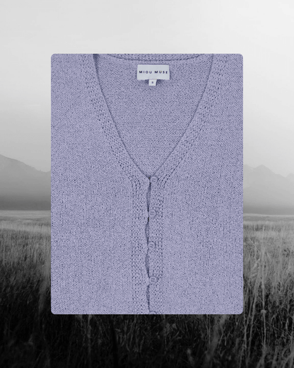 Cap Sleeve Button Front Top - Lilac