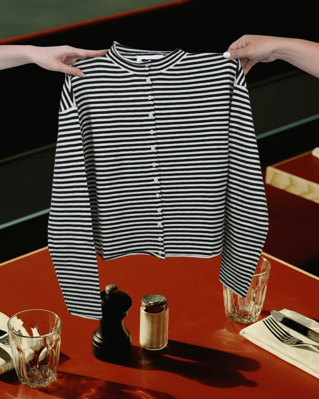 Elisa Cardigan - B & W