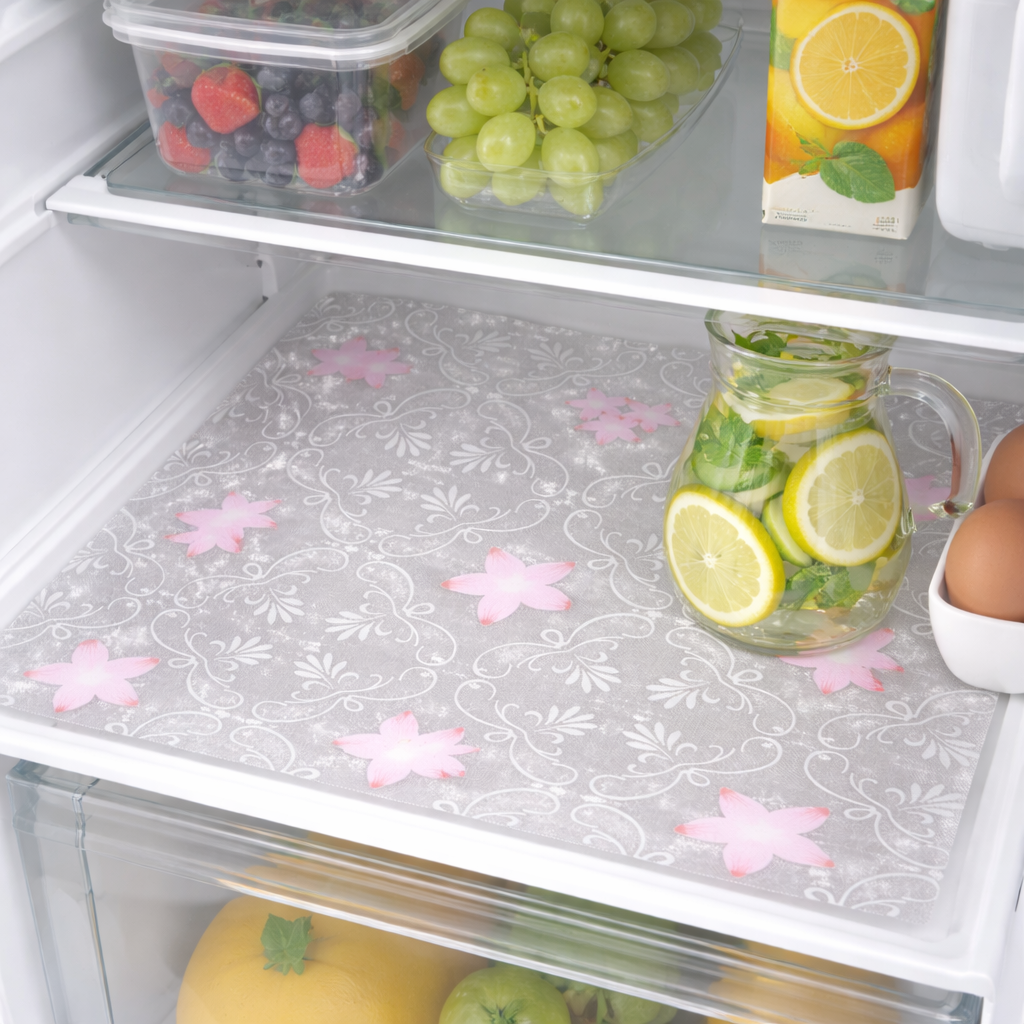 Anti-Slip Drawer and Fridge Mat - PVC Sheet Roll (45cm x 150cm) for Cabinets, Shelves, and Refrigerators