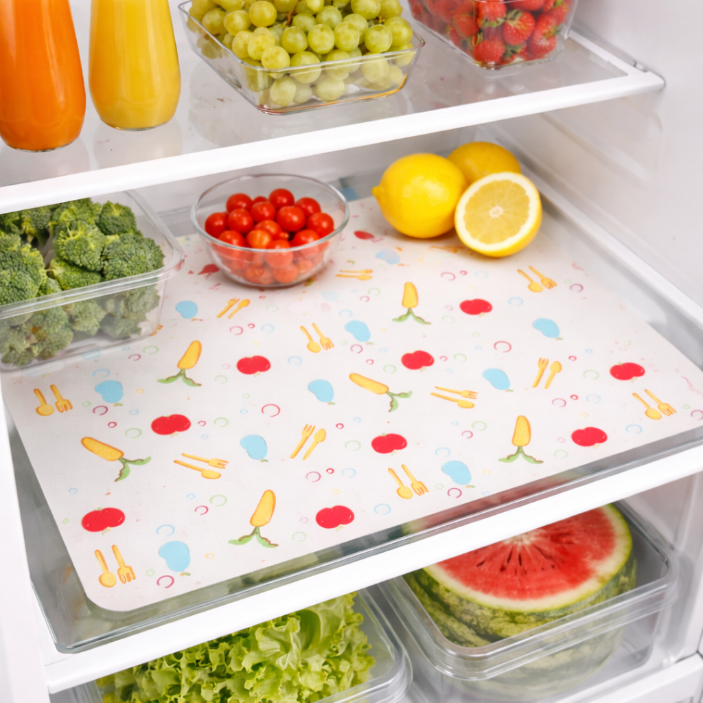 Anti-Slip Drawer and Fridge Mat - PVC Sheet Roll (45cm x 150cm) for Cabinets, Shelves, and Refrigerators