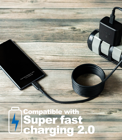 USB C Cable 100W 6.6ft TPE Cord USB C to USB C Fast Charge 5A 20V