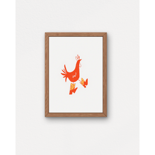 "Cowboy Chicken" Small Poster