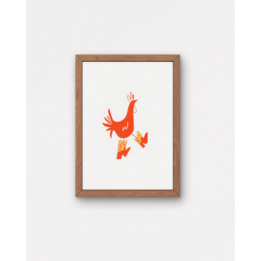 "Cowboy Chicken" Small Poster