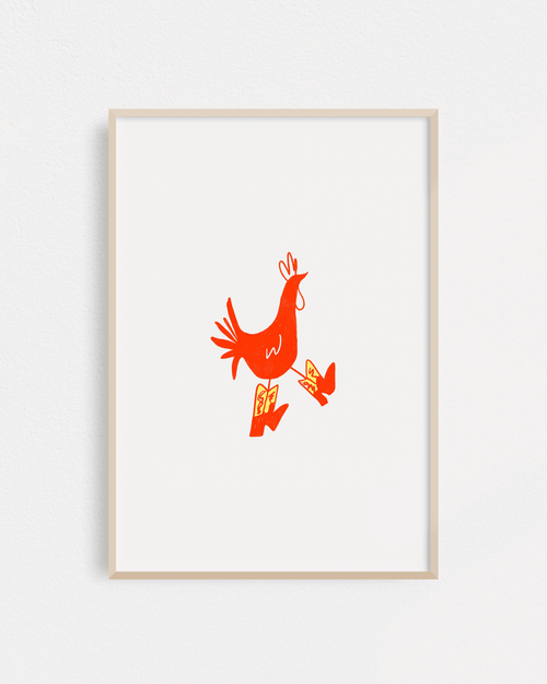 "Cowboy Chicken" Poster
