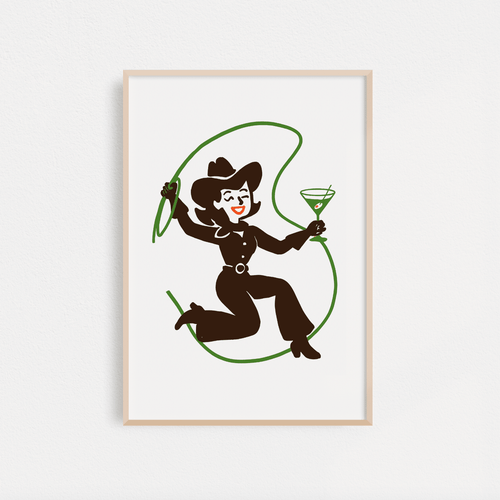 "Cowgirl Cocktail" Poster
