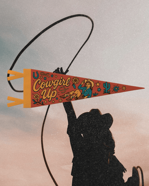 Cowgirl Up Felt Pennant