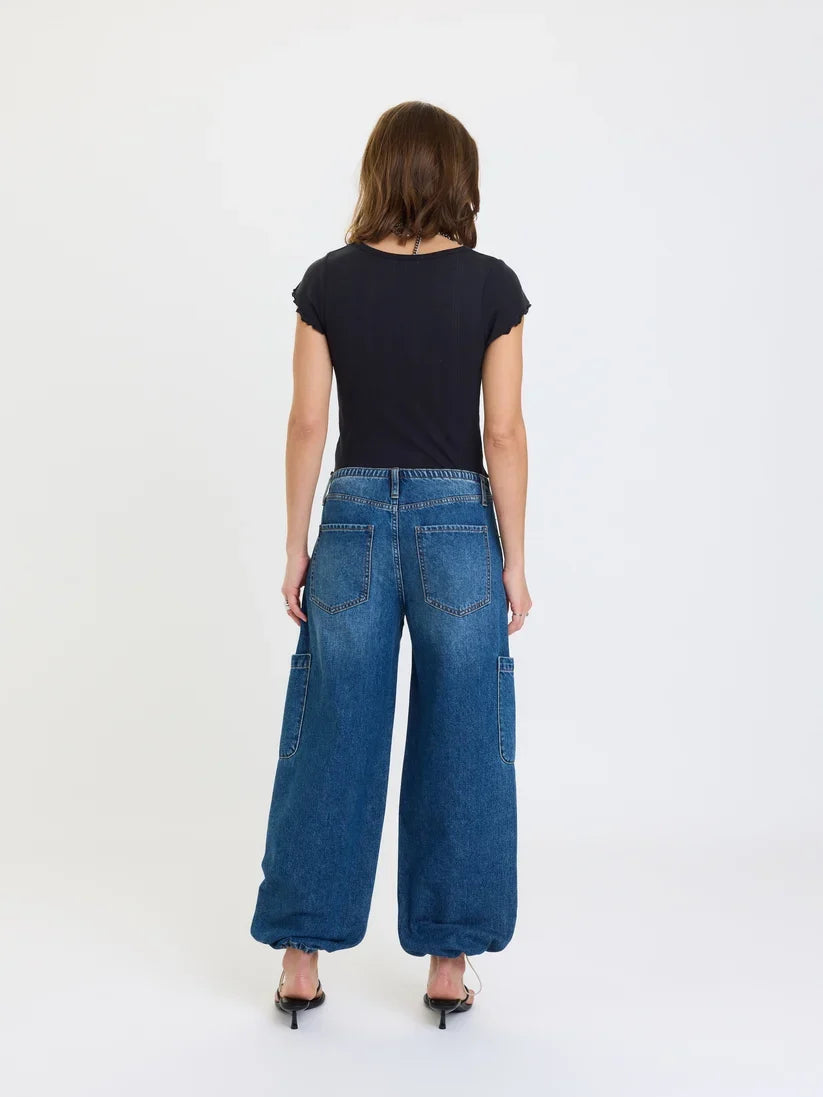 Mirage Mid-Rise Cargo Harem in Snap