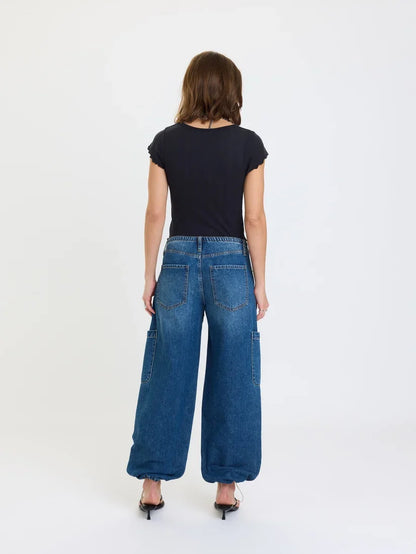 Mirage Mid-Rise Cargo Harem in Snap