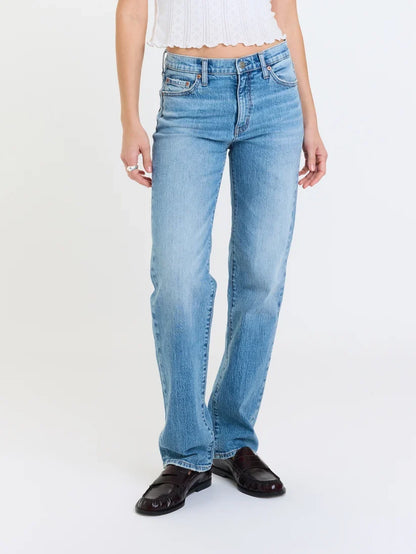 Rebel Mid-Rise Slim Straight- On Repeat