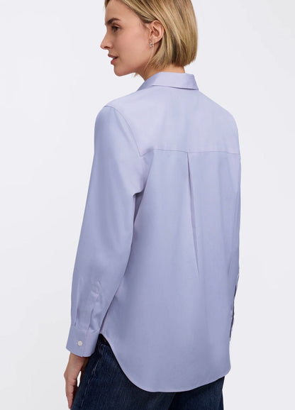 Boyfriend No Iron Pinpoint Long Sleeve Tunic