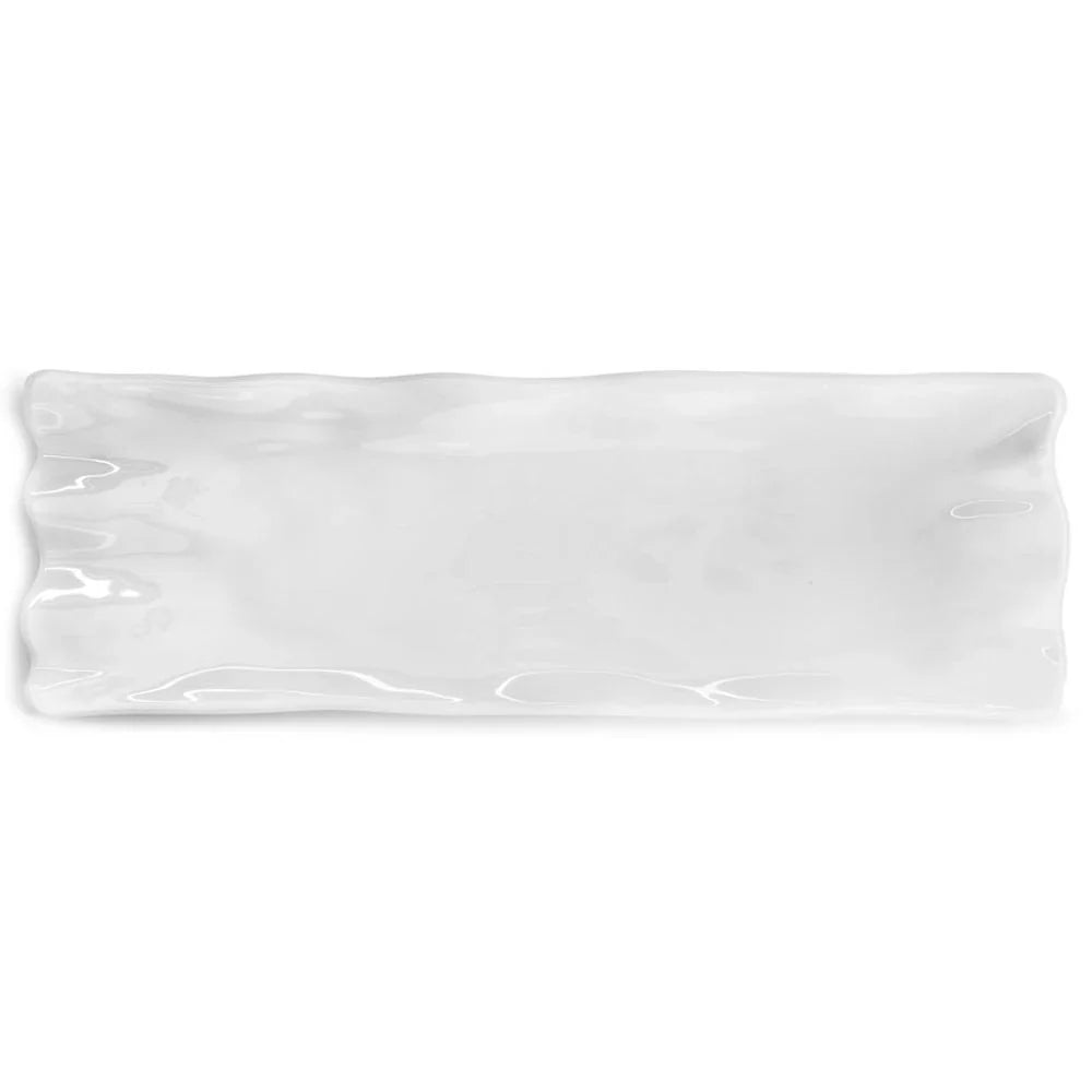 Ruffle White Melamine Sandwich Platter