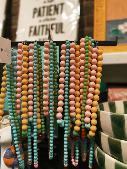 Multi Resin Beaded Layered Necklace
