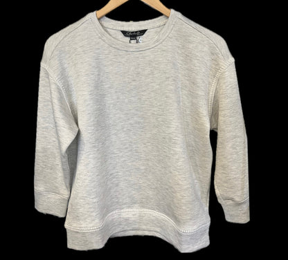 Soft Scuba 3/4 Sleeve Top-Heather Grey