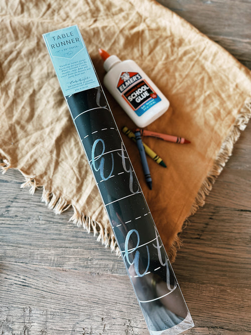 Chalkboard Alphabet Table Runner