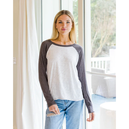 Raglan Long Sleeve Crew Top