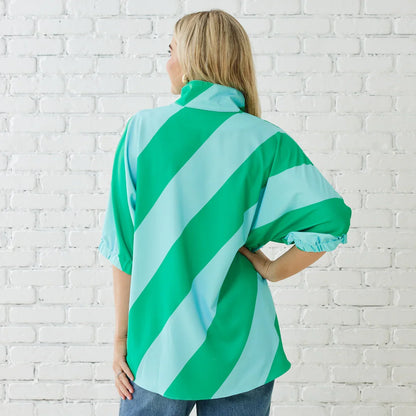 Coco Top-Aqua/Green