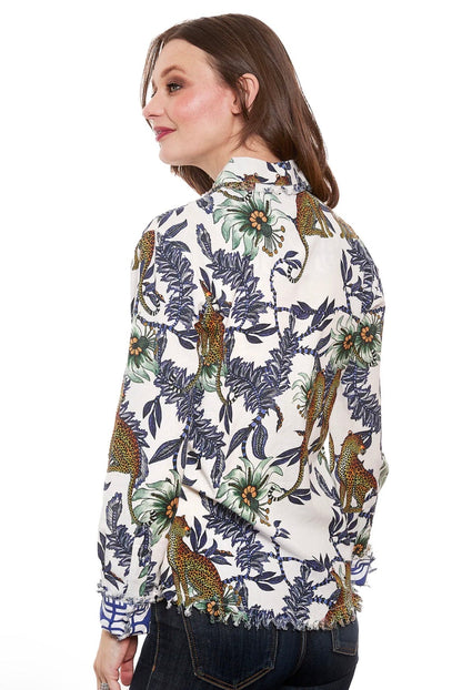 Cape Cod Top-Ivory Cheetah/Floral