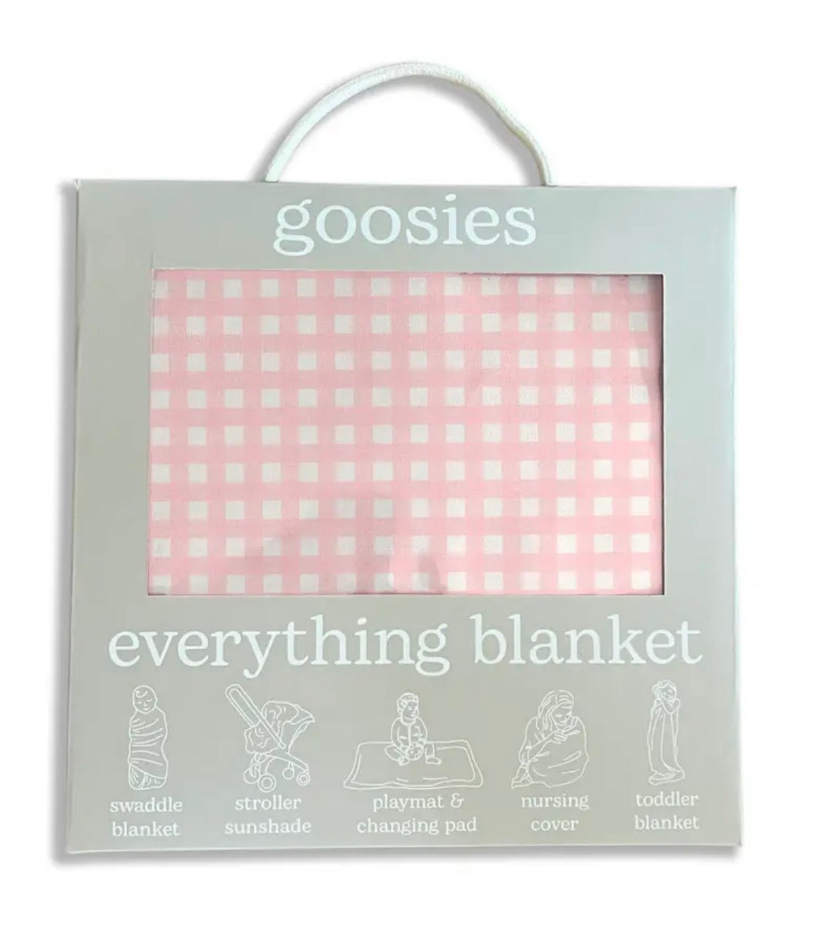 Everything blanket gingham in cottage pink