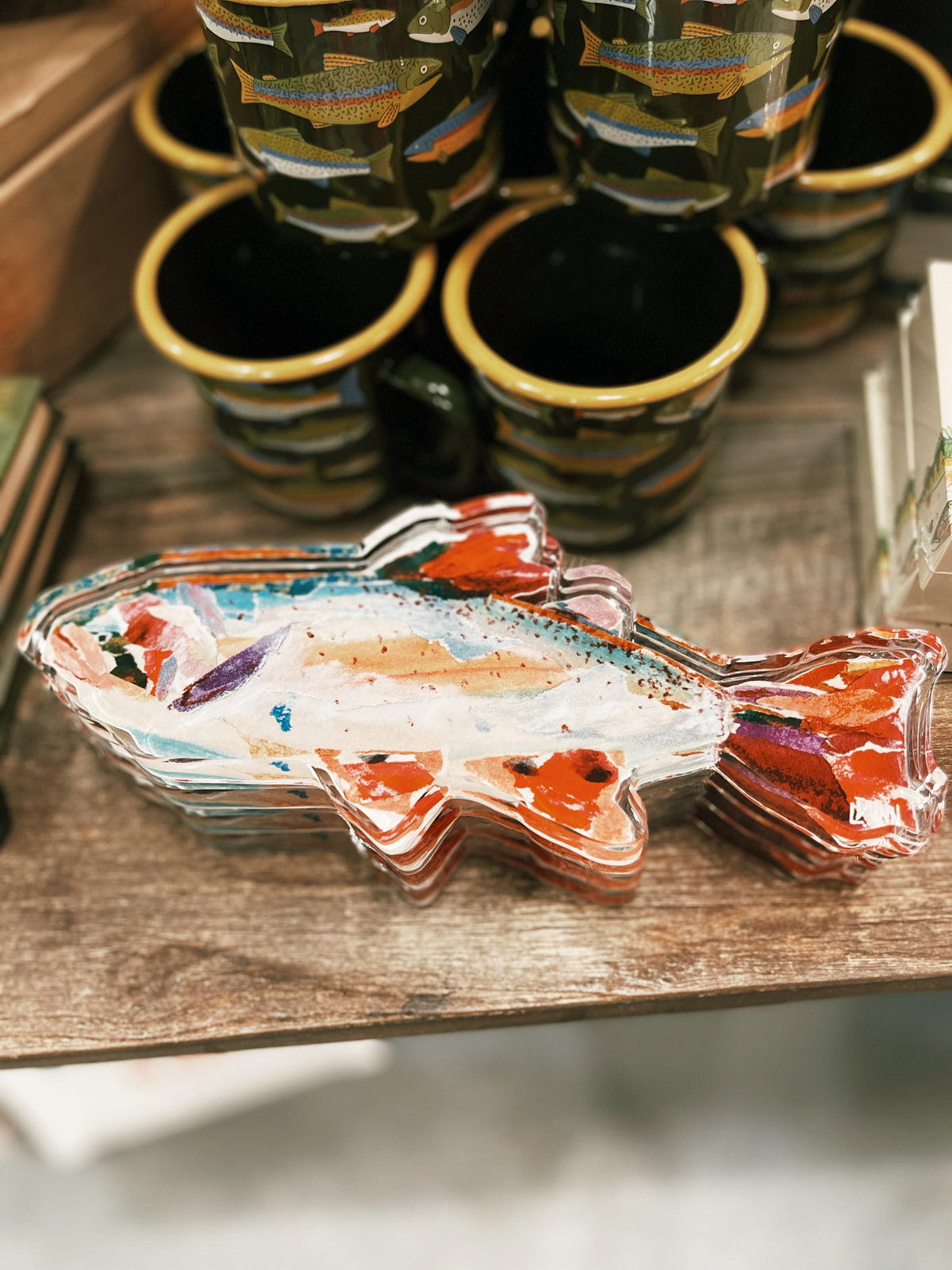 Rainbow Trout Acrylic Block