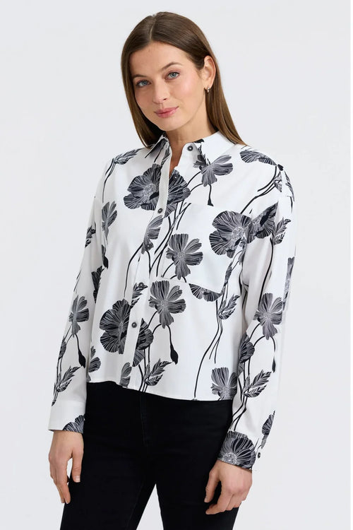 Marina Long Sleeve Short Poppy Top