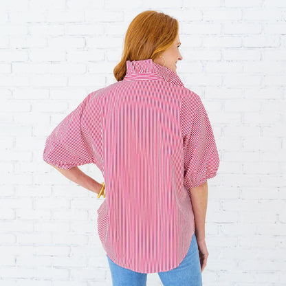 Sissy Top-Red/White Stripe