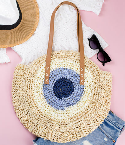 Straw Circle Tote