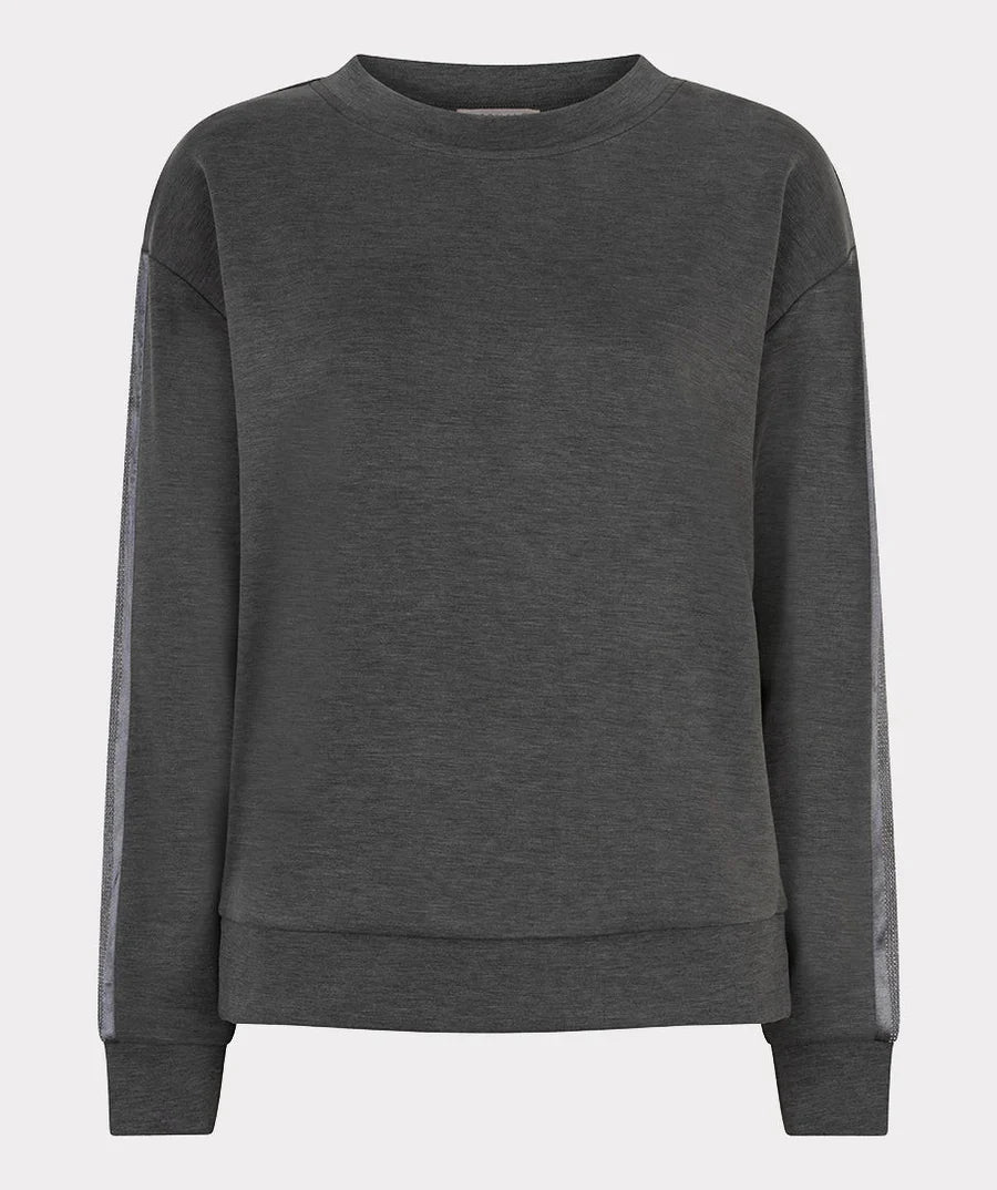Modal Top w Silver Detail-Dark Grey