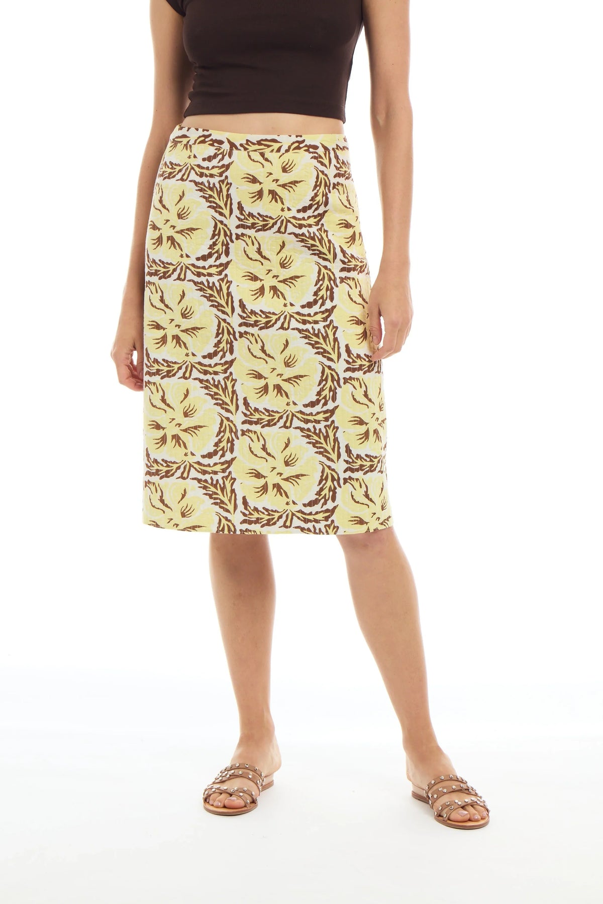 Reversible Quilted Skirt-Capri Sea