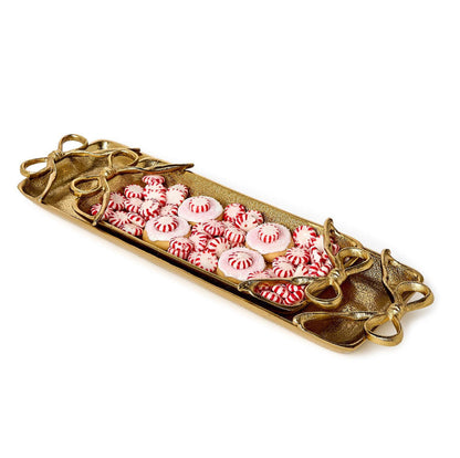 Gold Bows Serving Tray-Set of 2
