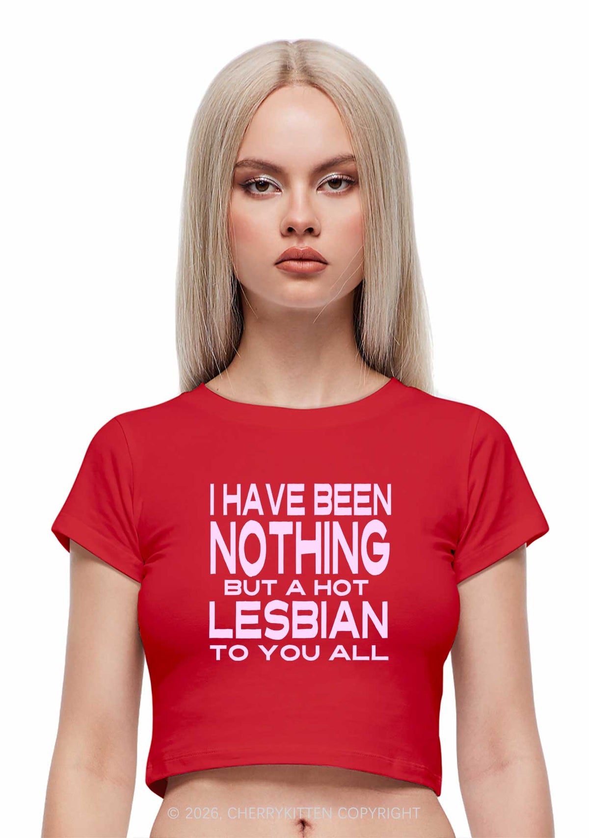 I Have Been A Hot Lesbian Pride Y2K Baby Tee Cherrykitten