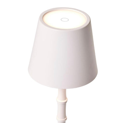 LED Cordless White Bamboo Lamp