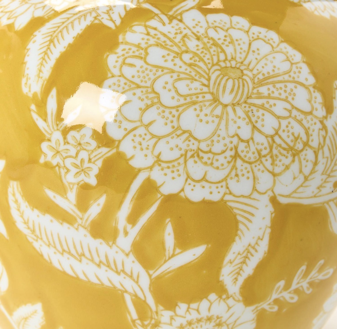 Flora and Fauna Yellow Floral Vases - Porcelain