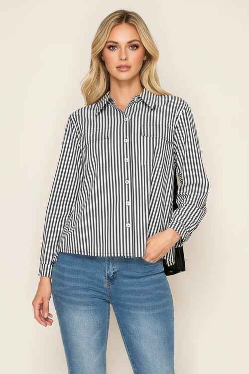 Jenn Top-Black/White