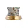 Elegant 24" Multicolor Table Lamp with Ceramic Floral Design & Gold Base - Home Decor Accent