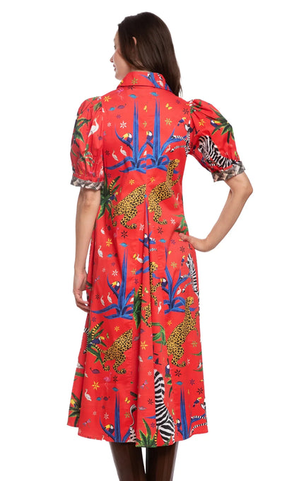 Montauk Red Zebra Dress