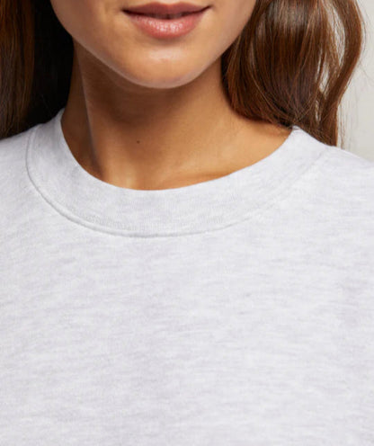 REBECCA COTTON SHORT SLEEVE SWEATSHIRT-Heather Grey