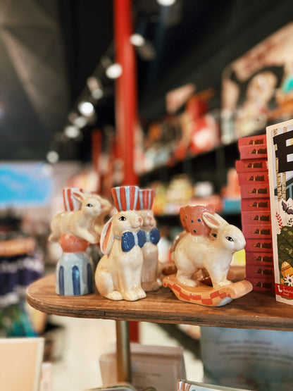 Ceramic Bunny Taper Candle Holders