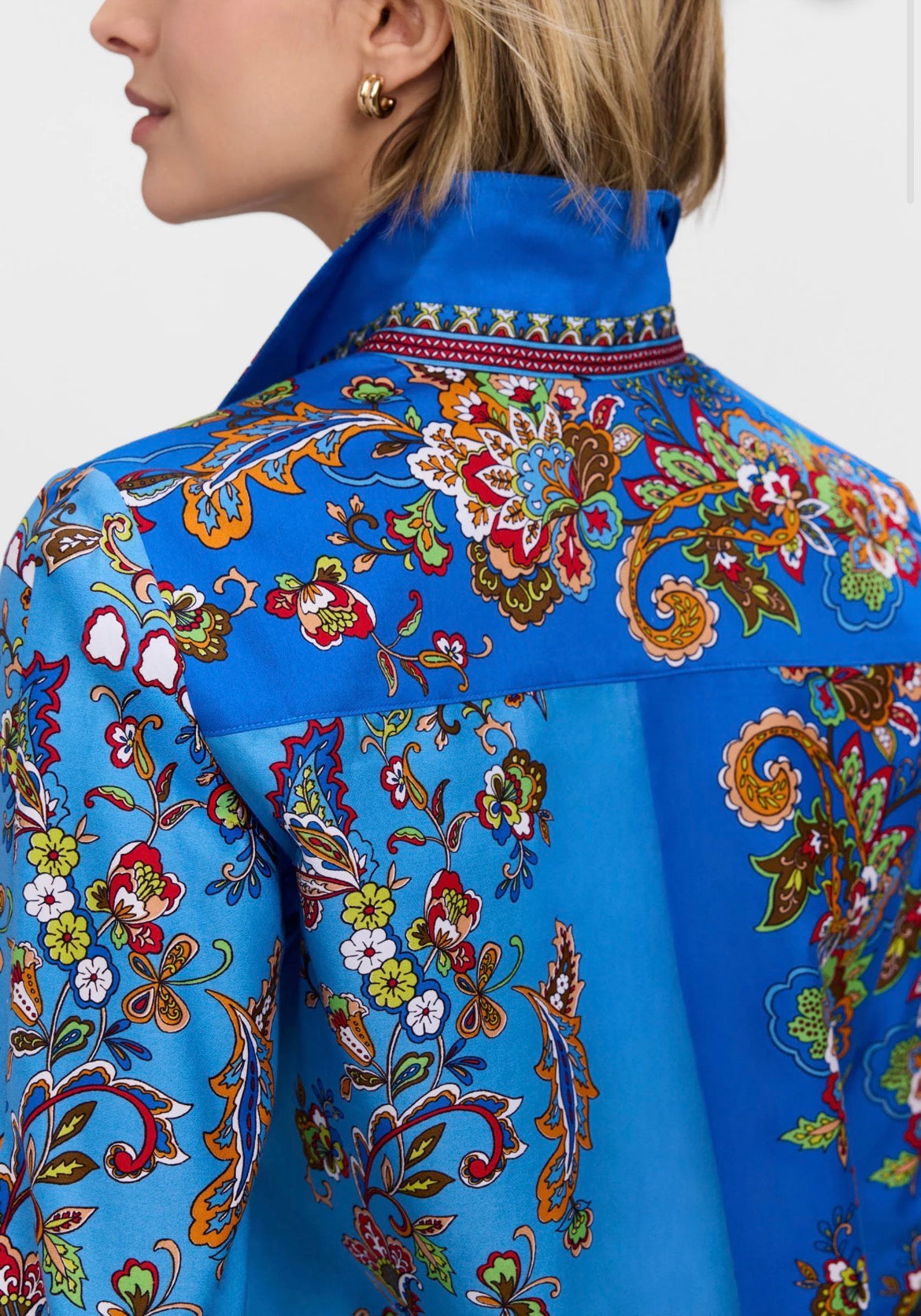 Margaret Jacobean Floral 3/4 Sleeve Shirt